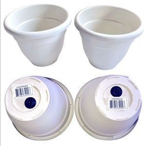 NEW 6" Caribbean Planter Table Pot Cottage Stone Color, 2 Planters